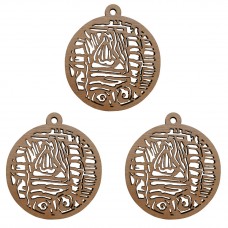 Kerstbal MINKE 3 stuks